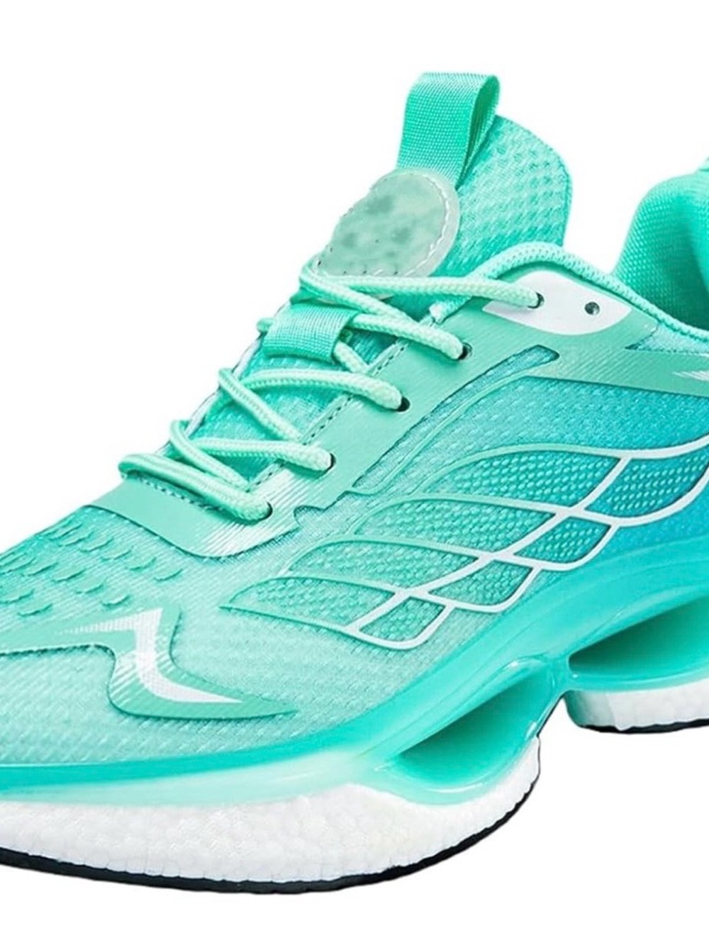 Light Teal Women's Running Sneakers - Breathable Athletic Shoe